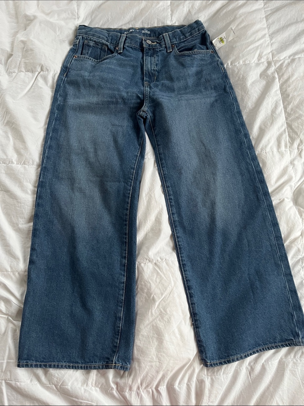 NWT Girls Old Navy mid rise slouchy straight leg jeans
